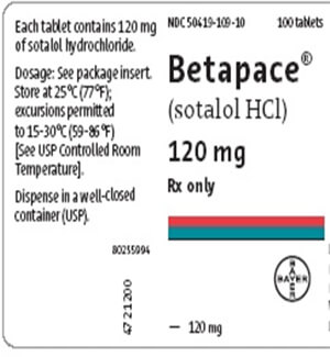 Betapace Sotalol 120mg Tablets 1