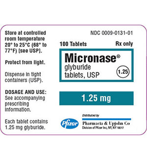 Micronase 1.25mg Tablets 1