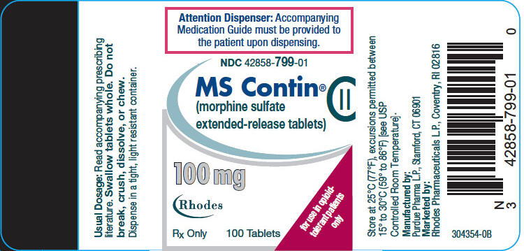Ms Contin morphine Sulfate 100 mg 1